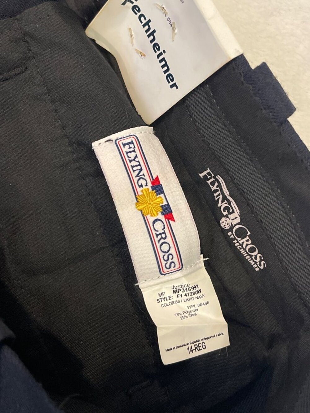 NWT Flying Cross Justice Poly/Wool Pants Womens Sz 14 Unhemmed LAPD Navy 47280W - Picture 4 of 6